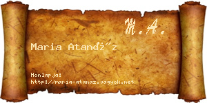Maria Atanáz névjegykártya